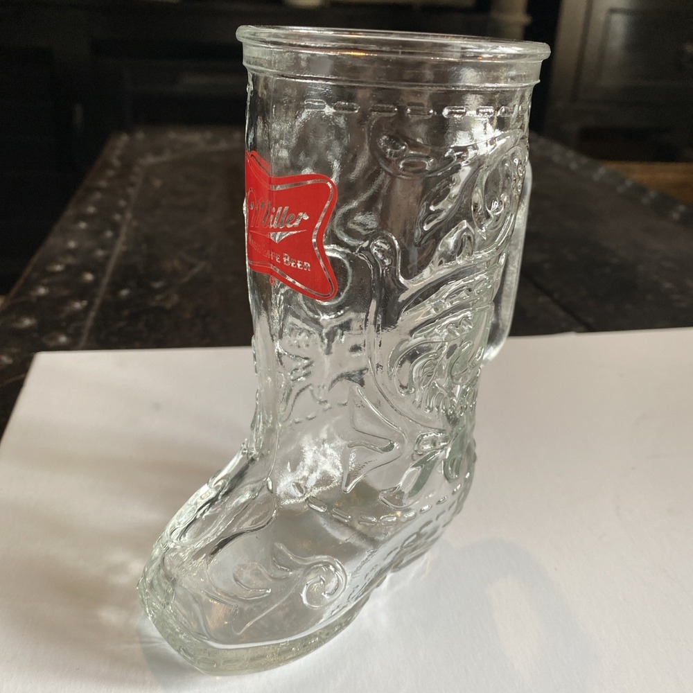 Vintage Miller High Life Beer 6" Boot Drinking Glass